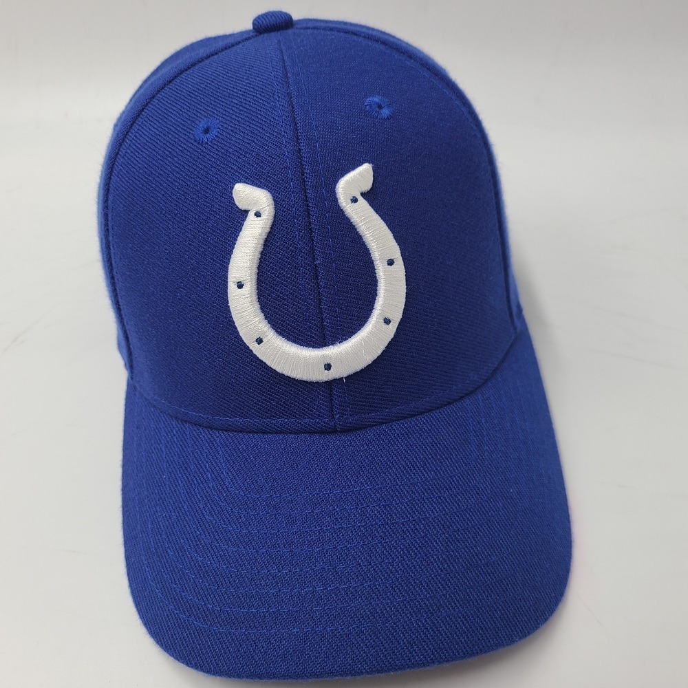 Indianapolis Colts Hat Adjustable Team NFL Blue White Wool Blend Casual Wear Men